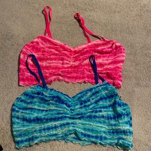 VS Pink Lace bralettes